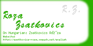 roza zsatkovics business card